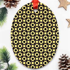  Mazipoodles Yellow Donuts Polka Dot Ornament (oval)