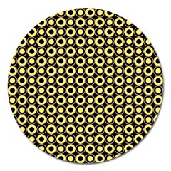  Mazipoodles Yellow Donuts Polka Dot Magnet 5  (round) by Mazipoodles