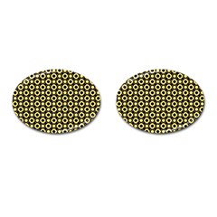  Mazipoodles Yellow Donuts Polka Dot Cufflinks (oval) by Mazipoodles