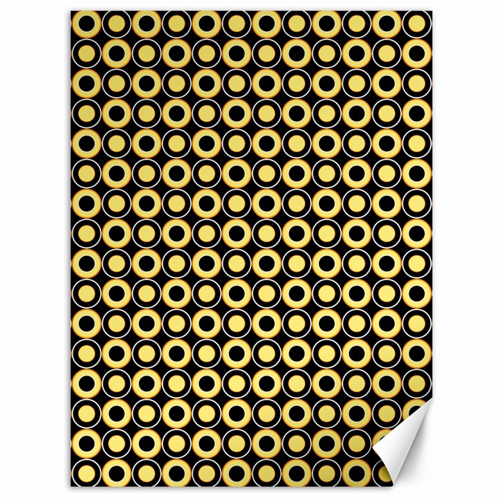  Mazipoodles Yellow Donuts Polka Dot Canvas 36  x 48 