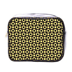  Mazipoodles Yellow Donuts Polka Dot Mini Toiletries Bag (one Side) by Mazipoodles