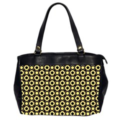  Mazipoodles Yellow Donuts Polka Dot Oversize Office Handbag (2 Sides) by Mazipoodles