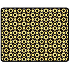  Mazipoodles Yellow Donuts Polka Dot Fleece Blanket (medium) by Mazipoodles