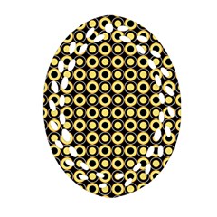  Mazipoodles Yellow Donuts Polka Dot Ornament (oval Filigree)