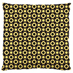  Mazipoodles Yellow Donuts Polka Dot Large Cushion Case (two Sides) by Mazipoodles