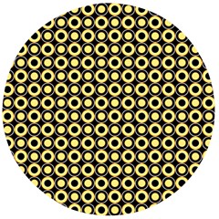  Mazipoodles Yellow Donuts Polka Dot Wooden Bottle Opener (round) by Mazipoodles