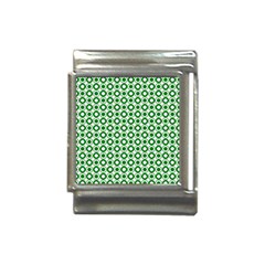 Mazipoodles Green White Donuts Polka Dot  Italian Charm (13mm) by Mazipoodles