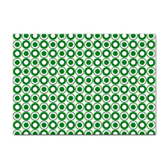 Mazipoodles Green White Donuts Polka Dot  Sticker A4 (10 Pack) by Mazipoodles