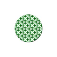 Mazipoodles Green White Donuts Polka Dot  Golf Ball Marker by Mazipoodles