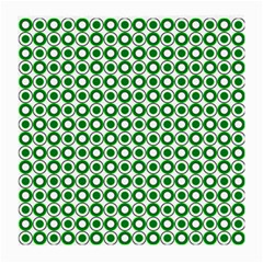 Mazipoodles Green White Donuts Polka Dot  Medium Glasses Cloth by Mazipoodles