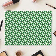 Mazipoodles Green White Donuts Polka Dot  Cosmetic Bag (xl) by Mazipoodles