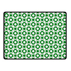 Mazipoodles Green White Donuts Polka Dot  Fleece Blanket (small) by Mazipoodles