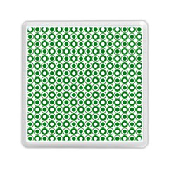 Mazipoodles Green White Donuts Polka Dot  Memory Card Reader (square) by Mazipoodles