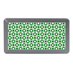 Mazipoodles Green White Donuts Polka Dot  Memory Card Reader (mini) by Mazipoodles