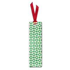 Mazipoodles Green White Donuts Polka Dot  Small Book Marks by Mazipoodles