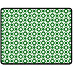 Mazipoodles Green White Donuts Polka Dot  Two Sides Fleece Blanket (Medium) 58.8 x47.4  Blanket Back