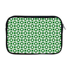 Mazipoodles Green White Donuts Polka Dot  Apple Macbook Pro 17  Zipper Case by Mazipoodles