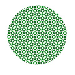 Mazipoodles Green White Donuts Polka Dot  Mini Round Pill Box by Mazipoodles