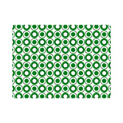 Mazipoodles Green White Donuts Polka Dot  Premium Plush Fleece Blanket (mini) by Mazipoodles