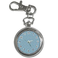 Mazipoodles Dusty Duck Egg Blue White Donuts Polka Dot Key Chain Watches by Mazipoodles