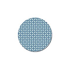 Mazipoodles Dusty Duck Egg Blue White Donuts Polka Dot Golf Ball Marker (10 Pack) by Mazipoodles