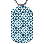 Mazipoodles Dusty Duck Egg Blue White Donuts Polka Dot Dog Tag (Two Sides) Front