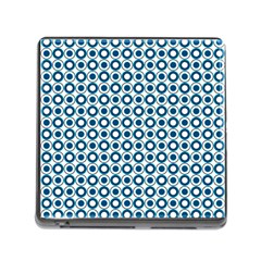 Mazipoodles Dusty Duck Egg Blue White Donuts Polka Dot Memory Card Reader (square 5 Slot) by Mazipoodles