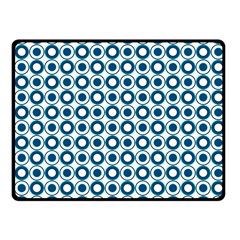 Mazipoodles Dusty Duck Egg Blue White Donuts Polka Dot Fleece Blanket (small) by Mazipoodles