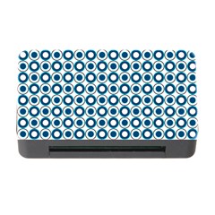 Mazipoodles Dusty Duck Egg Blue White Donuts Polka Dot Memory Card Reader With Cf by Mazipoodles