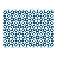 Mazipoodles Dusty Duck Egg Blue White Donuts Polka Dot Two Sides Premium Plush Fleece Blanket (mini) by Mazipoodles