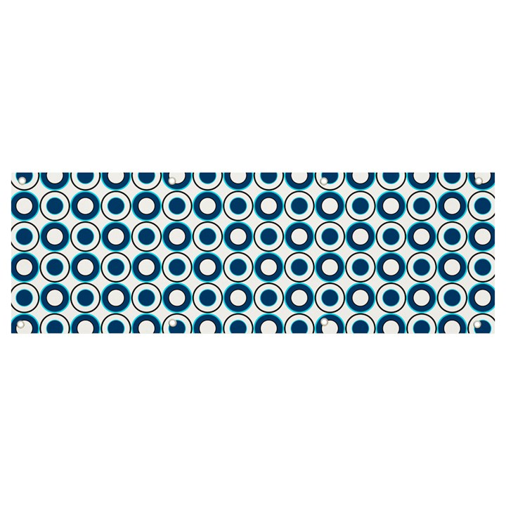 Mazipoodles Dusty Duck Egg Blue White Donuts Polka Dot Banner and Sign 9  x 3 