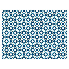 Mazipoodles Dusty Duck Egg Blue White Donuts Polka Dot Premium Plush Fleece Blanket (extra Small) by Mazipoodles