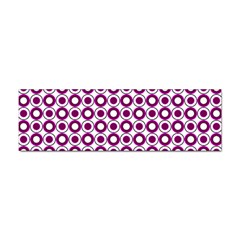 Mazipoodles Magenta White Donuts Polka Dot Sticker (bumper) by Mazipoodles