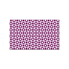 Mazipoodles Magenta White Donuts Polka Dot Sticker Rectangular (10 Pack) by Mazipoodles