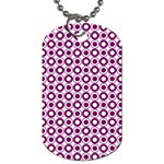 Mazipoodles Magenta White Donuts Polka Dot Dog Tag (Two Sides) Front