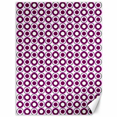 Mazipoodles Magenta White Donuts Polka Dot Canvas 36  X 48  by Mazipoodles