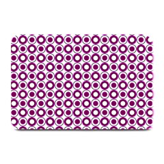 Mazipoodles Magenta White Donuts Polka Dot Plate Mats by Mazipoodles