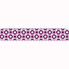 Mazipoodles Magenta White Donuts Polka Dot Small Bar Mat by Mazipoodles