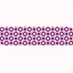 Mazipoodles Magenta White Donuts Polka Dot Large Bar Mat by Mazipoodles