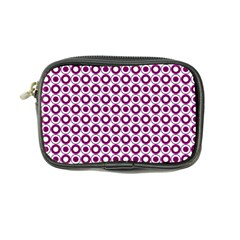 Mazipoodles Magenta White Donuts Polka Dot Coin Purse by Mazipoodles