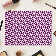 Mazipoodles Magenta White Donuts Polka Dot Cosmetic Bag (xl) by Mazipoodles