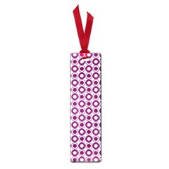 Mazipoodles Magenta White Donuts Polka Dot Small Book Marks by Mazipoodles