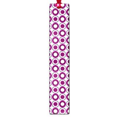 Mazipoodles Magenta White Donuts Polka Dot Large Book Marks by Mazipoodles