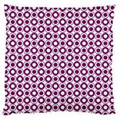 Mazipoodles Magenta White Donuts Polka Dot Standard Premium Plush Fleece Cushion Case (one Side) by Mazipoodles