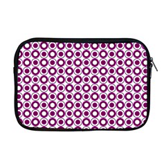 Mazipoodles Magenta White Donuts Polka Dot Apple Macbook Pro 17  Zipper Case by Mazipoodles