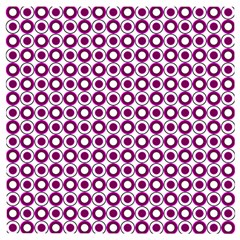 Mazipoodles Magenta White Donuts Polka Dot Wooden Puzzle Square by Mazipoodles