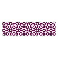 Mazipoodles Magenta White Donuts Polka Dot Banner And Sign 4  X 1  by Mazipoodles