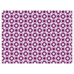 Mazipoodles Magenta White Donuts Polka Dot Premium Plush Fleece Blanket (extra Small) by Mazipoodles