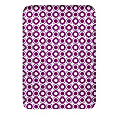 Mazipoodles Magenta White Donuts Polka Dot Rectangular Glass Fridge Magnet (4 Pack) by Mazipoodles