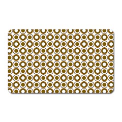 Mazipoodles Olive White Donuts Polka Dot Magnet (rectangular) by Mazipoodles